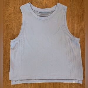 Lululemon womens Train to Be Tank Top size 2 in Blue Linen